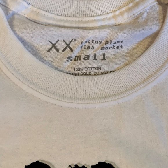 KAWS X Cactus Plant Flea Market T-Shirt White (KAWS-SS05) Men's Size S - Picture 2 of 3